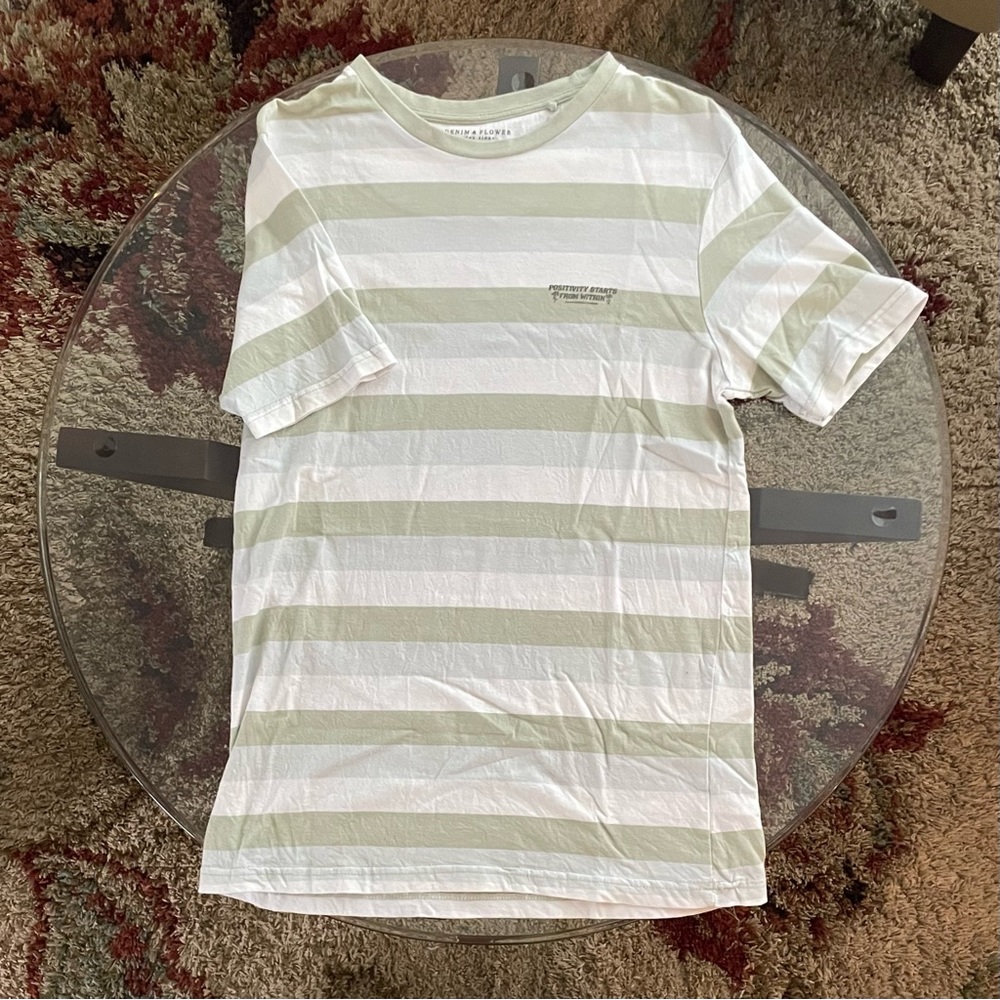 Denim & Flower striped top women's size medium